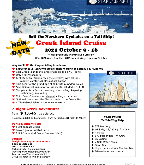 It's the busiest homeport in america, with more than 5.5 million passengers embarking on this post contains references to products from one or more of our advertisers. Greek Island Cruise A Wild Adventure Group Travel