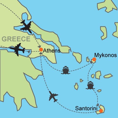 Exploring Athens Mykonos Santorini Crete Itinerary Packages