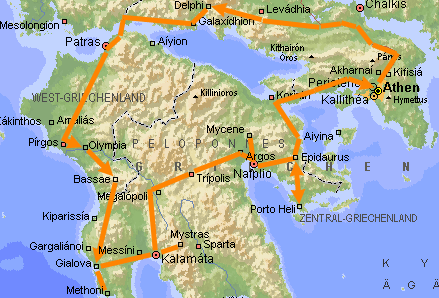 Exploring Athens To Delphi Map Package